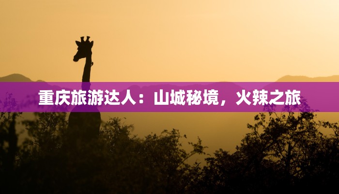 重庆旅游达人：山城秘境，火辣之旅