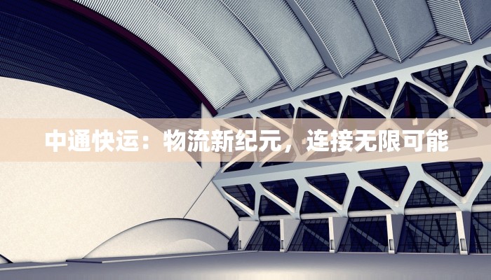 中通快运:物流新纪元,连接无限可能 中通快运:物流新纪元,连接无限可能