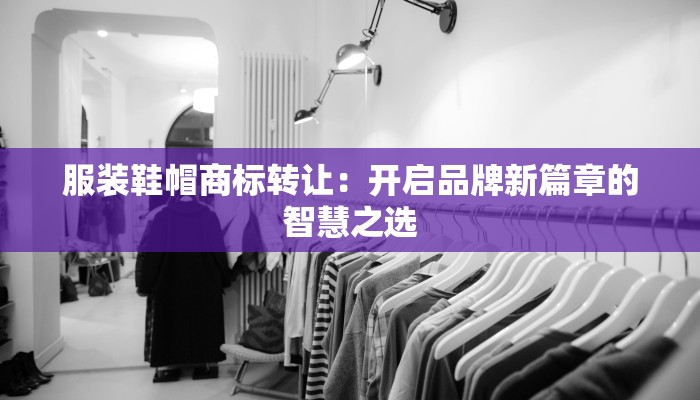 服装鞋帽商标转让:开启品牌新篇章的智慧之选 服装鞋帽商标转让:开启品牌新篇章的智慧之选