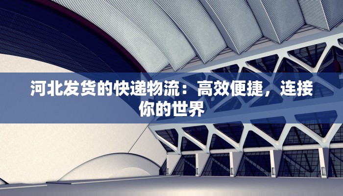 河北发货的快递物流:高效便捷,连接你的世界 河北发货的快递物流:高效便捷,连接你的世界