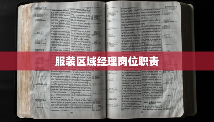 服装区域经理岗位职责 服装区域经理岗位职责