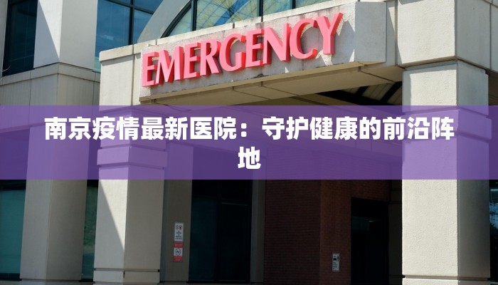 南京疫情最新医院：守护健康的前沿阵地