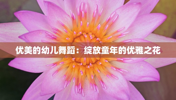 优美的幼儿舞蹈:绽放童年的优雅之花 优美的幼儿舞蹈:绽放童年的优雅之花