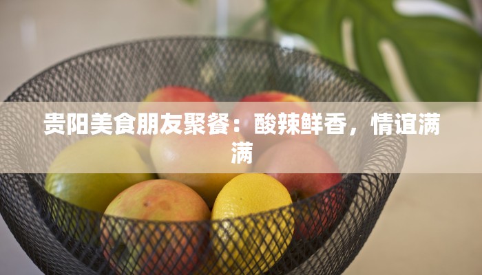 贵阳美食朋友聚餐：酸辣鲜香，情谊满满