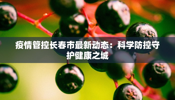 疫情管控长春市最新动态:科学防控守护健康之城 疫情管控长春市最新动态:科学防控守护健康之城